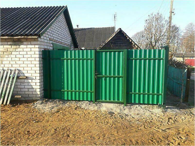 Забор, ворота, калитка из зеленого профлиста 150м фото 1 в Красногорске