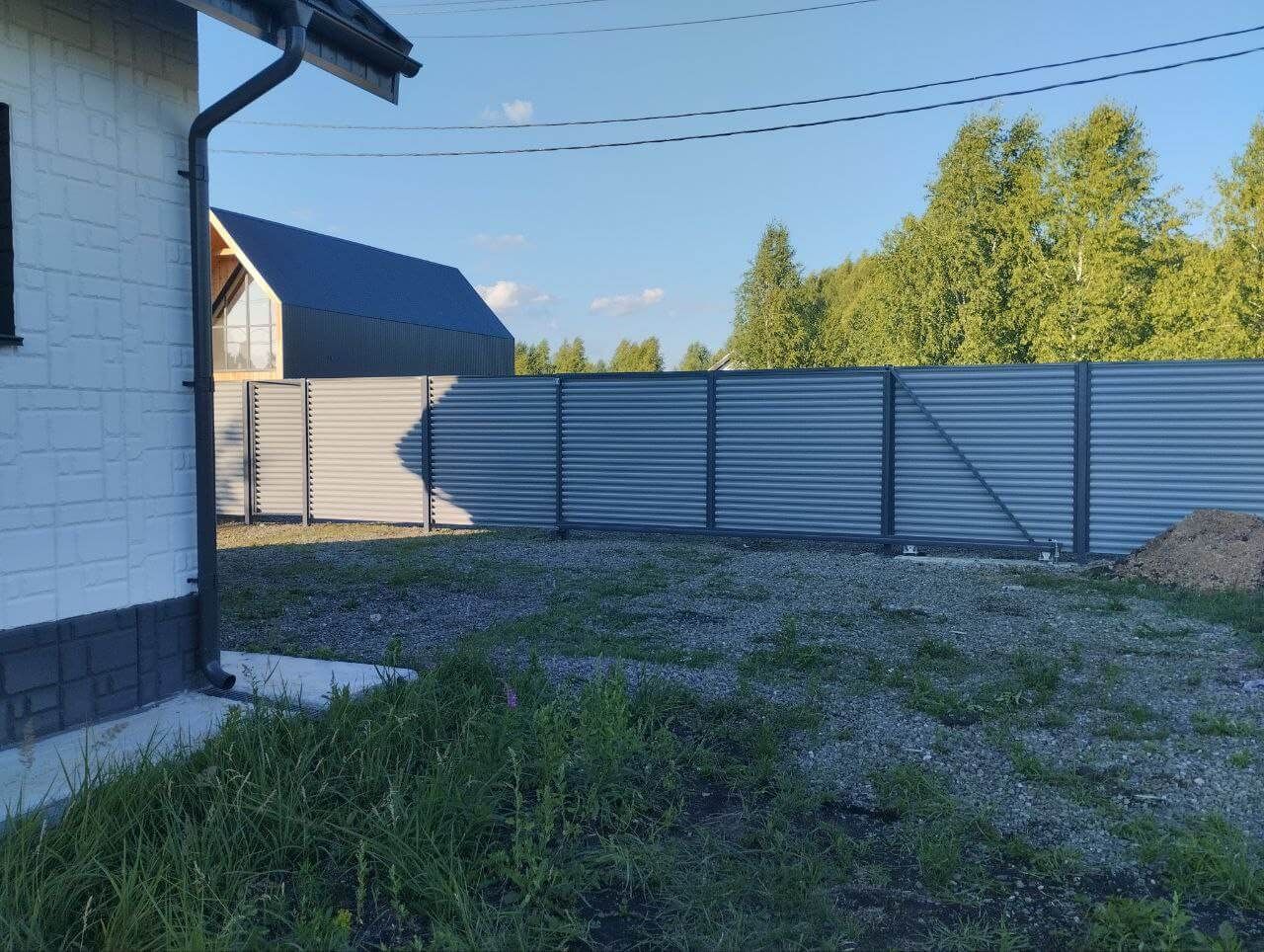 Забор из ламелей еврожалюзи 20м RAL7004 Серый фото 4 в Красногорске
