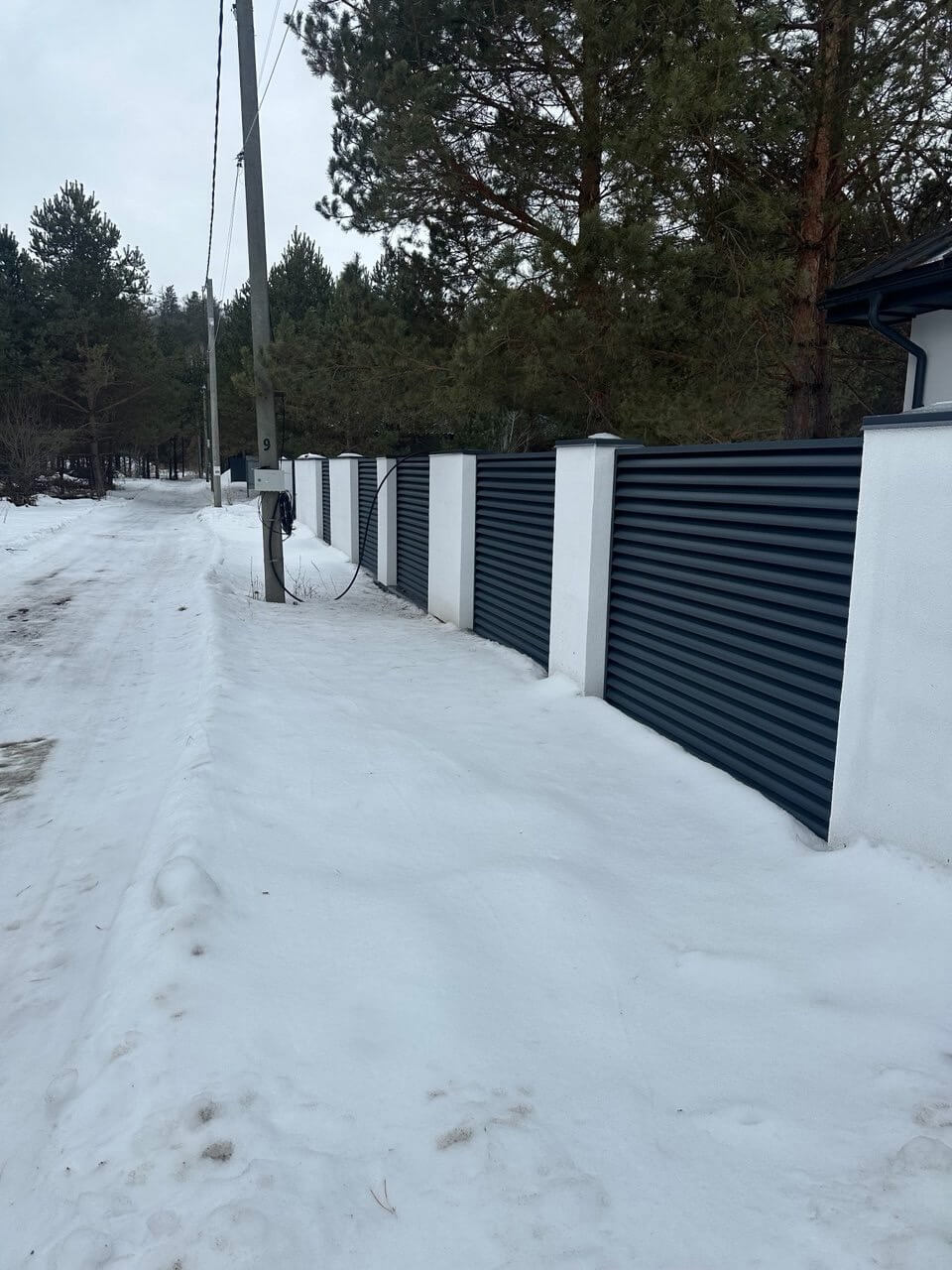 Забор-жалюзи 76м RAL7024/7024 Серый Графит двусторонний МАТТЕ фото 5 в Красногорске
