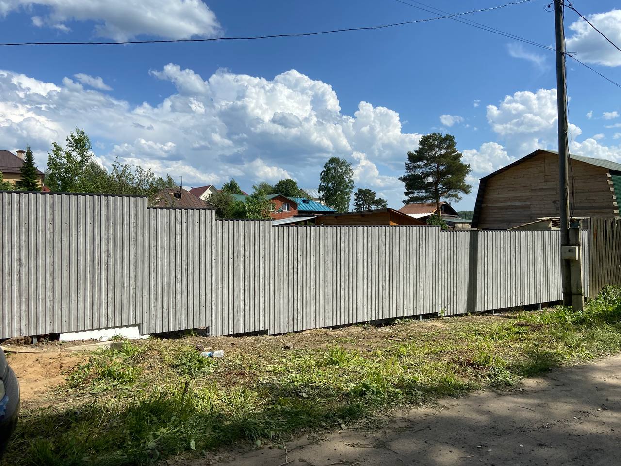 Забор из профнастила НС-10 42м Светлая Береза SteelArt фото 8 в Красногорске